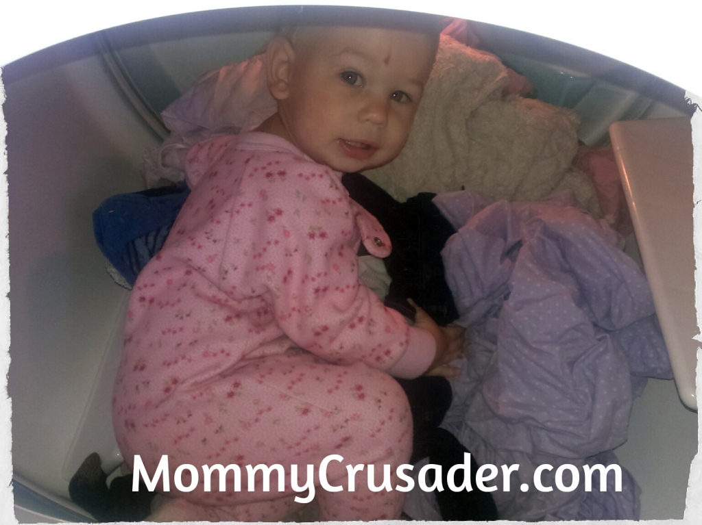 Hiding in the dryer | MommyCrusader.com