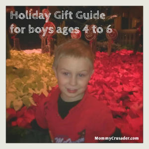 holiday gift guide boys, ages 4 to 6 | MommyCrusader.com