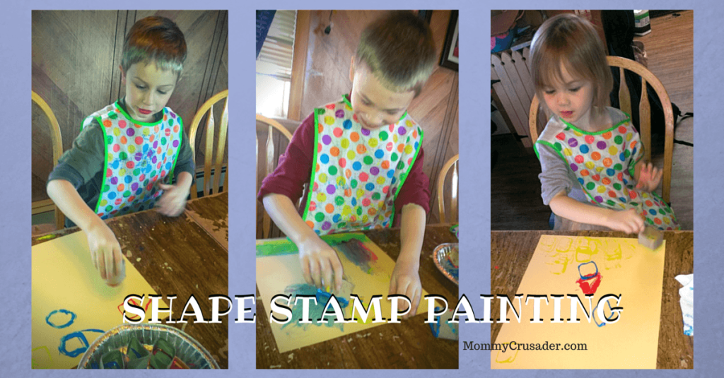 SHAPE STAMP PAINTING | MommyCrusader.com